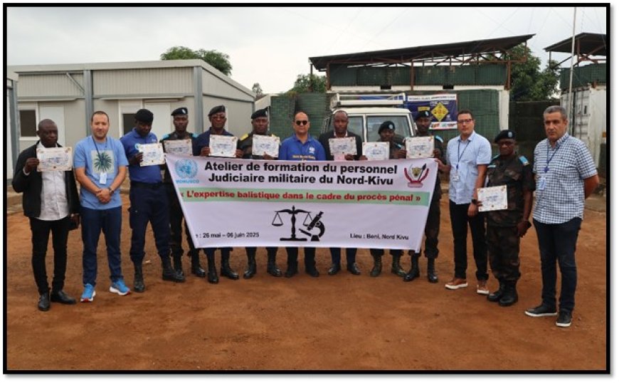Nord-Kivu: Des acteurs de la justice et des agents de la PNC formés à l’expertise balistique et la lutte contre la cybercriminalité
