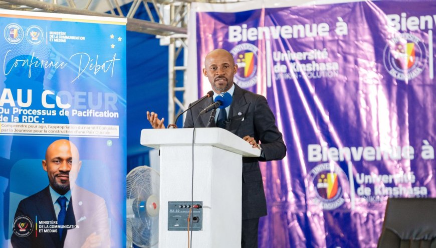 À l’UNIKIN, Patrick Muyaya lance une campagne de vulgarisation des processus de pacification du pays