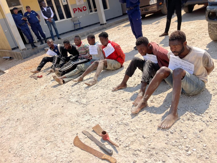 Lubumbashi : 7 présumés criminels arrêtés et présentés par la Police