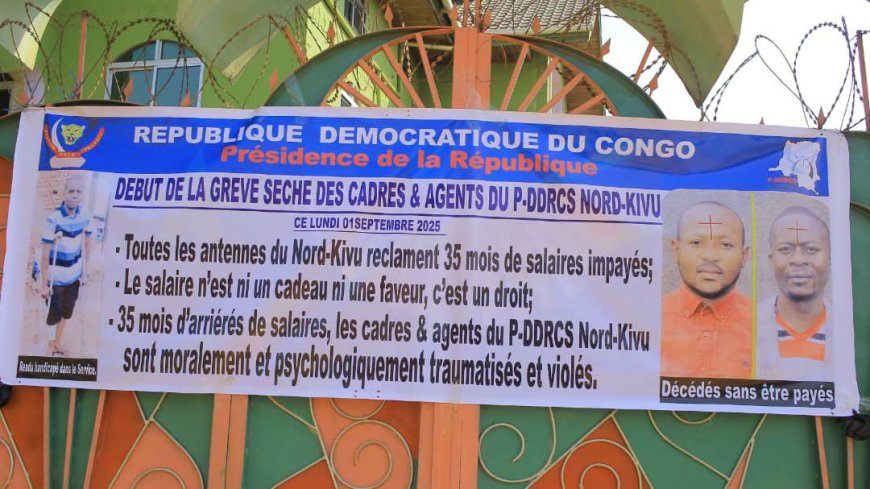 Nord-Kivu : les agents et cadres du PDDRC-S, impayés depuis 35 mois, décrètent une grève illimitée