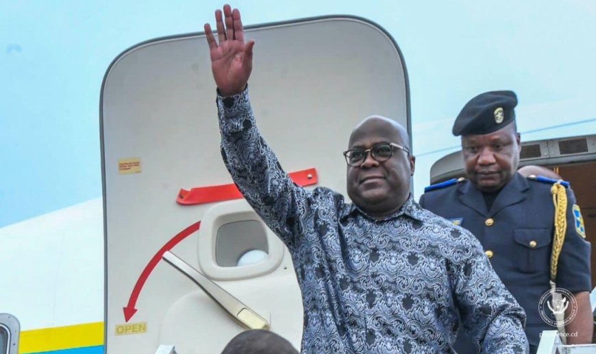 Arrivée triomphale de Félix Tshisekedi à Bandundu-Ville pour la 13è Conférence des gouverneurs