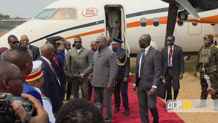 RDC : Félix Tshisekedi à Kamina pour lancer une usine d'eau potable et relancer le chantier de développement
