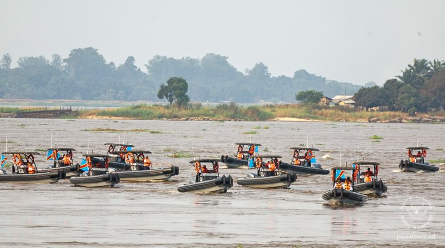 Navigation fluviale : Félix Tshisekedi lance le balisage du fleuve Congo et de la rivière Kasaï