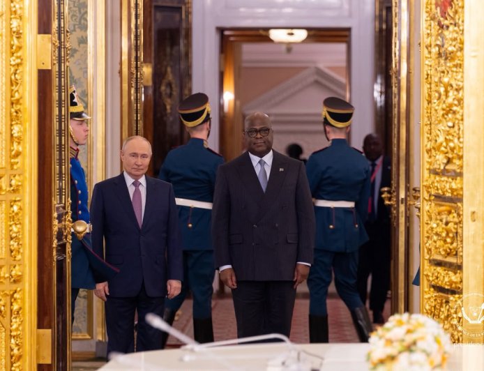 Au Kremlin, Félix Tshisekedi engage la Russie sur la sécurité et la restauration de la paix dans l'Est de la RDC