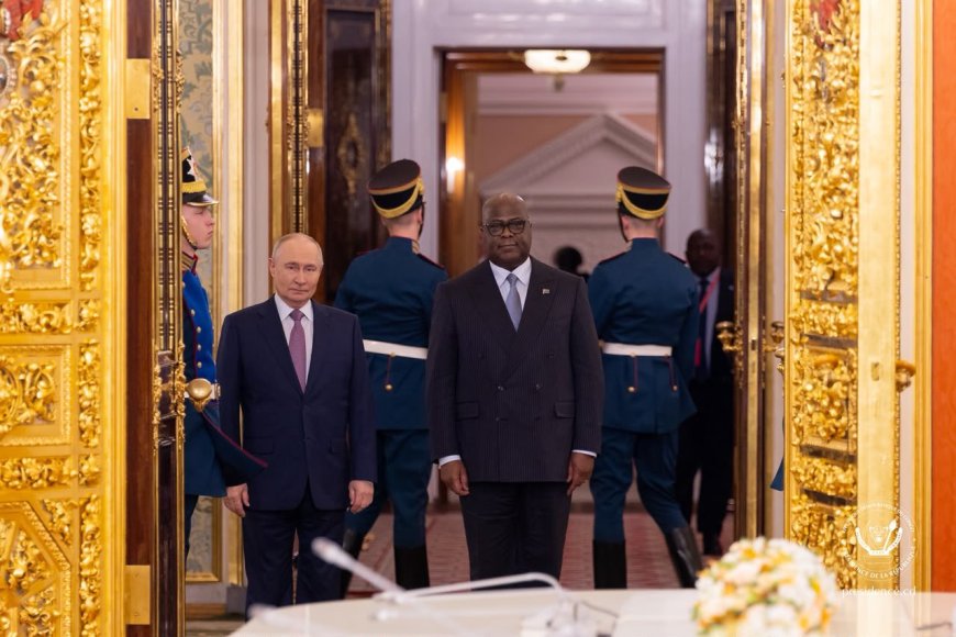 Au Kremlin, Félix Tshisekedi engage la Russie sur la sécurité et la restauration de la paix dans l'Est de la RDC
